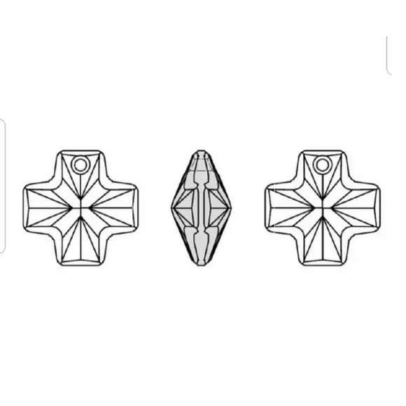 Swarovski Elements 925 Sterling Silver Aurora Borealis Cross Necklace NWT - Picture 11 of 11